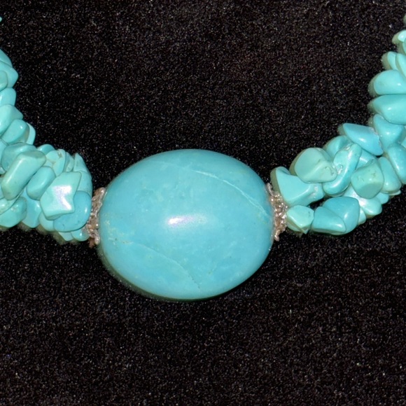 Henry Designs NY Turquoise Stones adjustable Necklace. - Picture 2 of 5